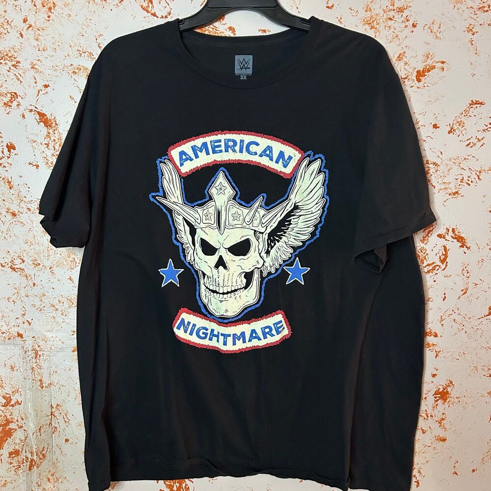 WWE Cody Rhodes American Nightmare T Shirt 3X Black Skull Wrestling Tee